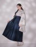 画像13: 【予約商品/1月中旬発送予定】ブルー芍薬 ホワイト二尺袖着物【卒業袴３点セット 二尺袖着物/帯/袴】 (13)