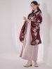 画像6: 【予約商品/1月中旬発送予定】ピンク芍薬 ワインレッド二尺袖着物【卒業袴３点セット 二尺袖着物/帯/袴】 (6)