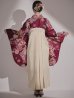 画像16: 【予約商品 / 1月中旬発送予定】菊×椿 ワインレッド二尺袖着物【卒業袴３点セット 二尺袖着物/帯/袴】 (16)