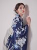 画像7: 【予約商品/1月中旬発送予定】青フラワーブーケ ブルー二尺袖着物【卒業袴３点セット 二尺袖着物/帯/袴】 (7)