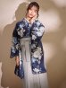 画像10: 【予約商品/1月中旬発送予定】青フラワーブーケ ブルー二尺袖着物【卒業袴３点セット 二尺袖着物/帯/袴】 (10)
