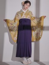 【予約商品 / 1月中旬発送予定】黄フラワーブーケ イエロー二尺袖着物【卒業袴３点セット 二尺袖着物/帯/袴】