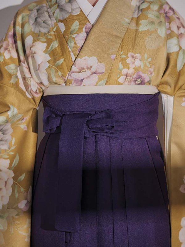 画像20: 【予約商品 / 1月中旬発送予定】黄フラワーブーケ イエロー二尺袖着物【卒業袴３点セット 二尺袖着物/帯/袴】