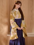 【即日発送】黄フラワーブーケ イエロー二尺袖着物【卒業袴３点セット 二尺袖着物/帯/袴】[FB01]