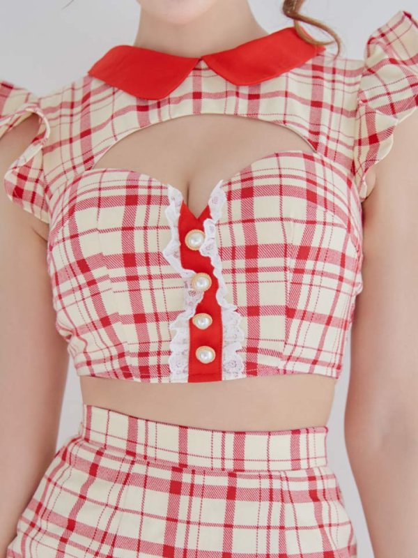 画像18: 【値下げ！】【即日発送】【ハロウィン】 チェックバニーセットアップ  【コスプレ6点セット】【XS-Lサイズ/2カラー】[HC03]