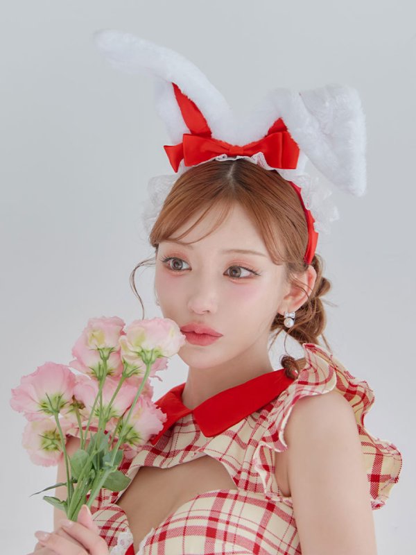 画像17: 【値下げ！】【即日発送】【ハロウィン】 チェックバニーセットアップ  【コスプレ6点セット】【XS-Lサイズ/2カラー】[HC03]