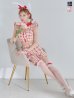 画像3: 【値下げ！】【即日発送】【ハロウィン】 チェックバニーセットアップ  【コスプレ6点セット】【XS-Lサイズ/2カラー】[OF01]