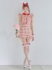 画像10: 【値下げ！】【即日発送】【ハロウィン】 チェックバニーセットアップ  【コスプレ6点セット】【XS-Lサイズ/2カラー】[OF01]