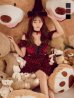 画像1: 【即日発送】【ハロウィン】キャットオフショルビジューセットアップ【コスプレ6点セット】【XS-Lサイズ/3カラー】[OF04] (1)
