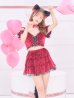 画像2: 【即日発送】【ハロウィン】キャットオフショルビジューセットアップ【コスプレ6点セット】【XS-Lサイズ/3カラー】[OF04] (2)