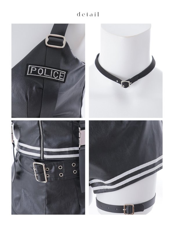 画像22: 【即日発送】【送料無料！】【ハロウィン】レザーポリスセットアップコスプレ【コスプレ8点セット】【XS-Mサイズ/1カラー】[HC03]