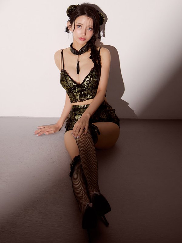 画像21: 【即日発送】【ハロウィン】チャイナショートパンツセットアップ 【コスプレ5点セット】【XS-Mサイズ/3カラー】[HC03]