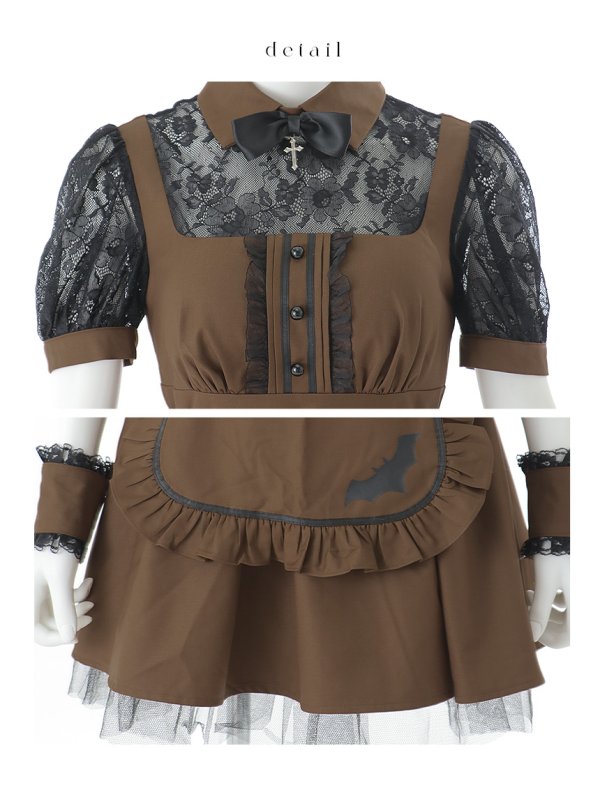 画像23: 【即日発送】【ハロウィン】コウモリクラシカルメイド【コスプレ6点セット】【S-XLサイズ/2カラー】[OF03]