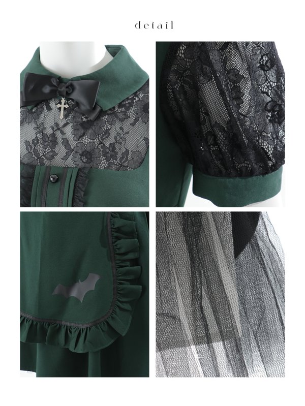 画像25: 【即日発送】【ハロウィン】コウモリクラシカルメイド【コスプレ6点セット】【S-XLサイズ/2カラー】[OF03]