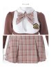 画像43: 【即日発送！】【ハロウィン】チェック制服セットアップ【コスプレ4点セット】【S-Lサイズ/2カラー】[OF04]
