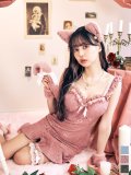 【即日発送】【ハロウィン】【LARME/ラルム掲載】 キャットレースミニワンピ 【コスプレ5点セット】【XS-Mサイズ/3カラー】[YMT]