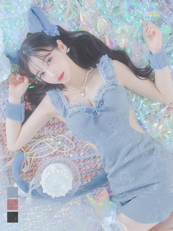 画像20: 【即日発送】【ハロウィン】緩苺ちゃん着用 キャットレースミニワンピ 【コスプレ5点セット】【XS-Mサイズ/3カラー】[OF04]