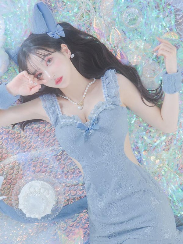 画像7: 【即日発送】【ハロウィン】 キャットレースミニワンピ 【コスプレ5点セット】【XS-Mサイズ/3カラー】[OF04]