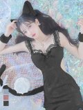 【即日発送】【ハロウィン】 キャットレースミニワンピ 【コスプレ5点セット】【XS-Mサイズ/3カラー】[YMT]