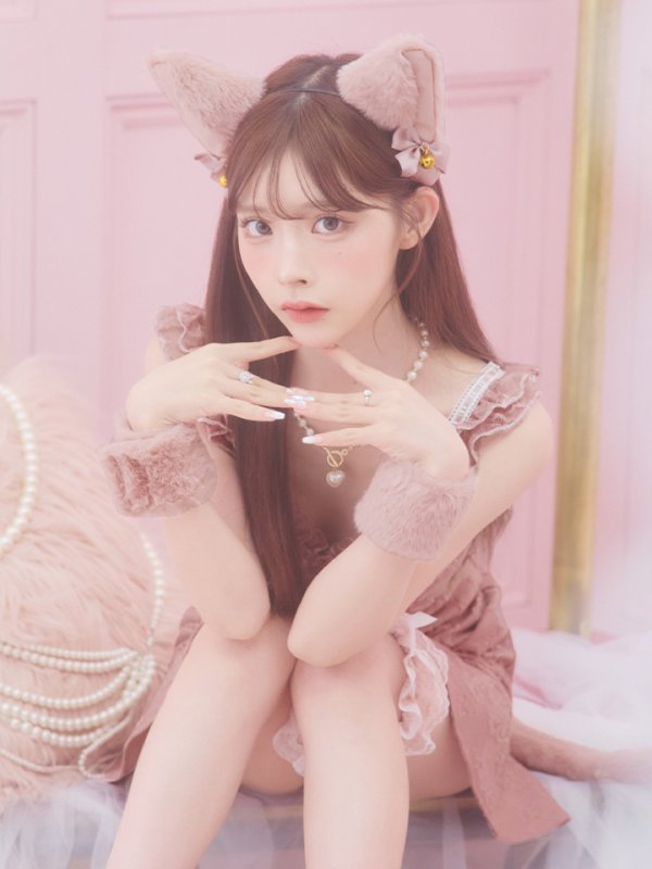 画像10: 【即日発送】【ハロウィン】緩苺ちゃん着用 キャットレースミニワンピ 【コスプレ5点セット】【XS-Mサイズ/3カラー】[OF04]