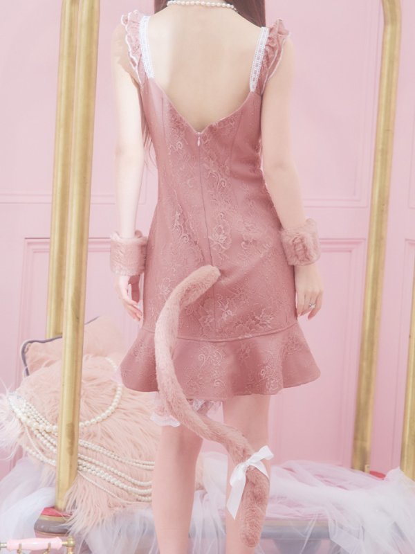 画像11: 【即日発送】【ハロウィン】緩苺ちゃん着用 キャットレースミニワンピ 【コスプレ5点セット】【XS-Mサイズ/3カラー】[OF04]