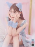 【即日発送】【ハロウィン】緩苺ちゃん着用 キャットレースミニワンピ 【コスプレ5点セット】【XS-Mサイズ/3カラー】[YMT]