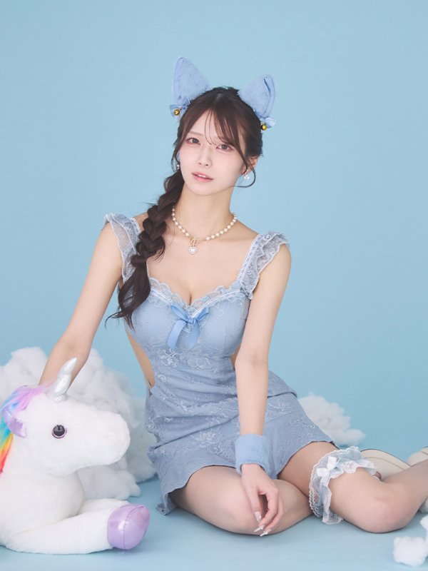 画像6: 【即日発送】【ハロウィン】 キャットレースミニワンピ 【コスプレ5点セット】【XS-Mサイズ/3カラー】[HC03]