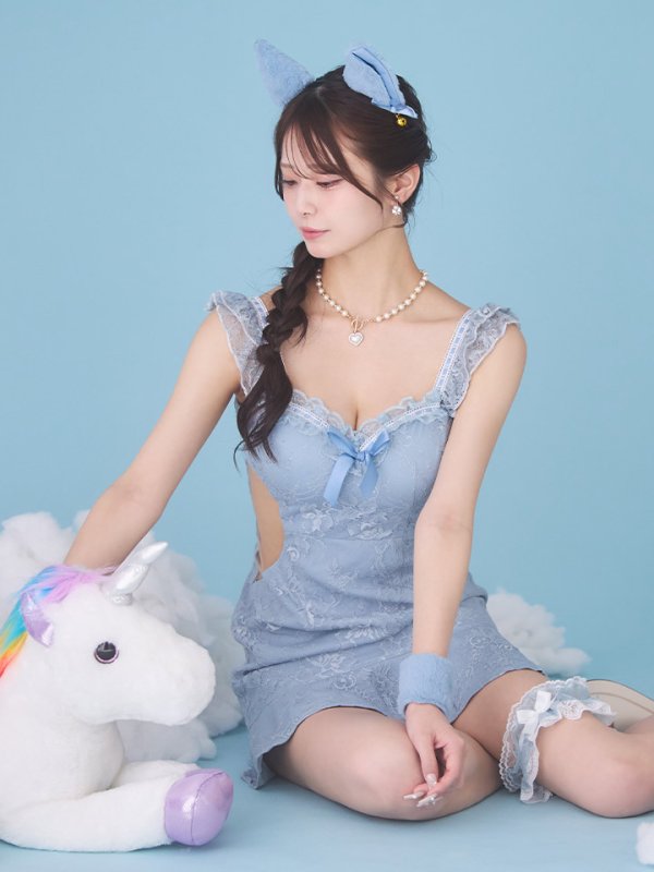 画像7: 【即日発送】【ハロウィン】 キャットレースミニワンピ 【コスプレ5点セット】【XS-Mサイズ/3カラー】[HC03]