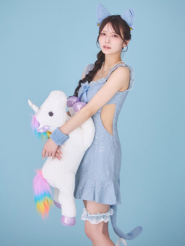 画像8: 【即日発送】【ハロウィン】 キャットレースミニワンピ 【コスプレ5点セット】【XS-Mサイズ/3カラー】[HC03]