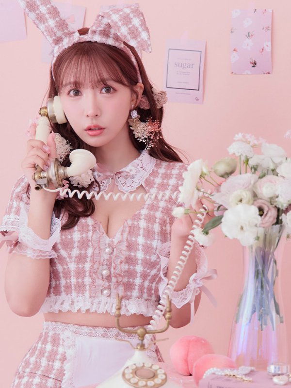 画像25: 【SALE!!】【即日発送】【ハロウィン】 ツイードバニーメイドセットアップ 【コスプレ6点セット】【S-Mサイズ/3カラー】[OF01]