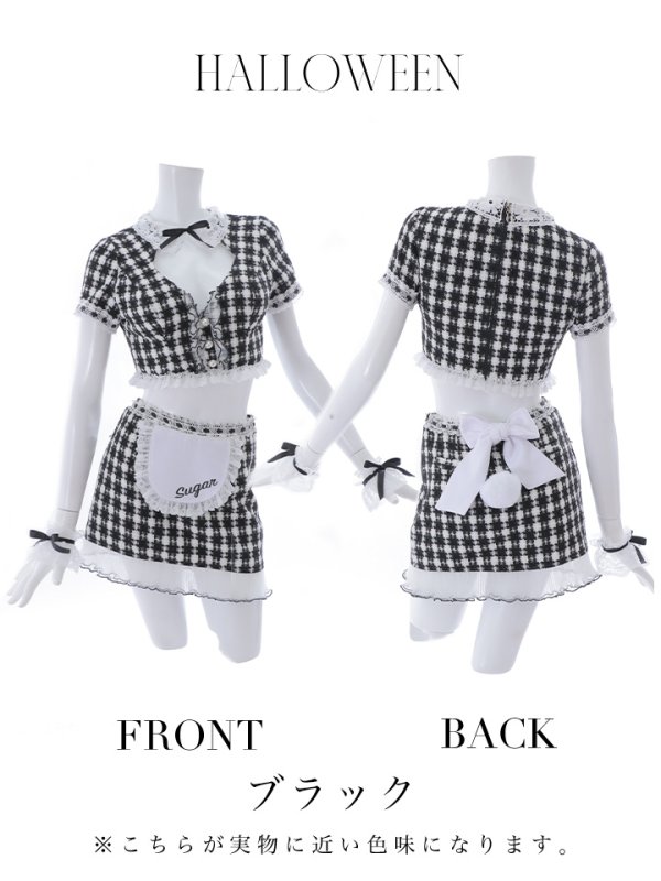 画像35: 【SALE!!】【即日発送】【ハロウィン】 ツイードバニーメイドセットアップ 【コスプレ6点セット】【S-Mサイズ/3カラー】[OF01]