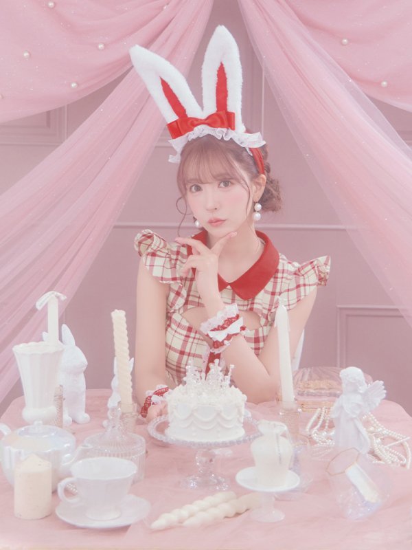 画像10: 【値下げ！】【即日発送】【ハロウィン】 チェックバニーセットアップ  【コスプレ6点セット】【XS-Lサイズ/2カラー】[OF04]