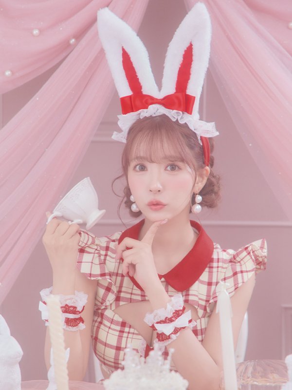 画像11: 【値下げ！】【即日発送】【ハロウィン】 チェックバニーセットアップ  【コスプレ6点セット】【XS-Lサイズ/2カラー】[OF04]