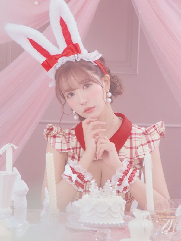 画像14: 【値下げ！】【即日発送】【ハロウィン】 チェックバニーセットアップ  【コスプレ6点セット】【XS-Lサイズ/2カラー】[OF04]