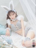 【即日発送】【ハロウィン】 ファーツイードバニーセットアップ 【コスプレ8点セット】【XS-Mサイズ/3カラー】[YMT]