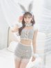 画像4: 【即日発送】【ハロウィン】 ファーツイードバニーセットアップ 【コスプレ8点セット】【XS-Mサイズ/3カラー】[YMT]