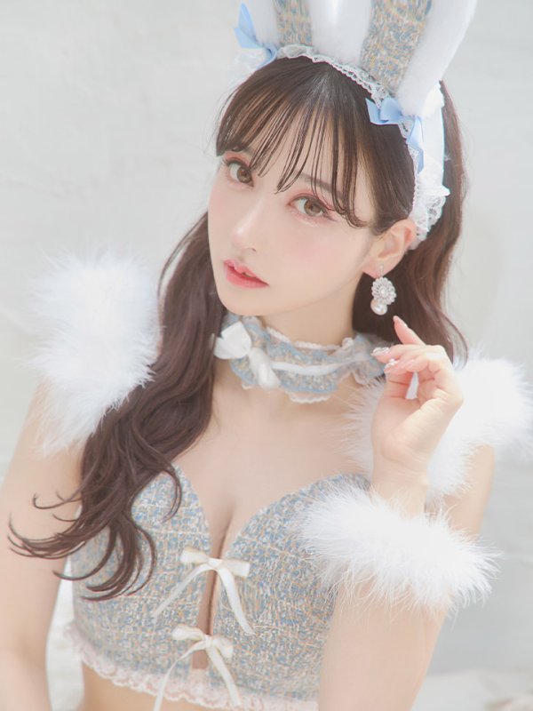 画像20: 【SALE!!】【即日発送】【ハロウィン】 ファーツイードバニーセットアップ 【コスプレ8点セット】【XS-Mサイズ/3カラー】[OF04]