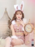 【即日発送】【ハロウィン】 ファーツイードバニーセットアップ 【コスプレ8点セット】【XS-Mサイズ/3カラー】[YMT]