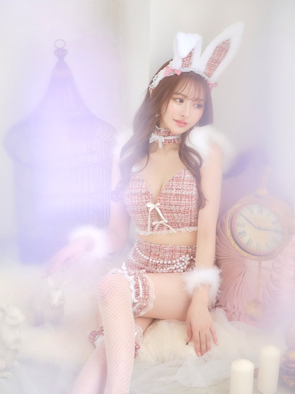 画像15: 【SALE!!】【即日発送】【ハロウィン】 ファーツイードバニーセットアップ 【コスプレ8点セット】【XS-Mサイズ/3カラー】[OF04]