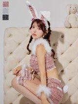 【即日発送】【ハロウィン】 ファーツイードバニーセットアップ 【コスプレ8点セット】【XS-Mサイズ/3カラー】[OF01]
