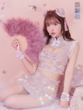 【即日発送】【ハロウィン】リボンチャイナミニセットアップ【コスプレ4点セット】【XS-Mサイズ/3カラー】(SE01YN)[YMT]