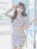 【即日発送】【ハロウィン】リボンチャイナミニセットアップ【コスプレ4点セット】【XS-Mサイズ/3カラー】(SE01YN)[YMT]