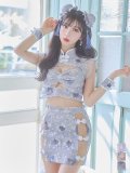 【即日発送】【ハロウィン】リボンチャイナミニセットアップ【コスプレ4点セット】【XS-Mサイズ/3カラー】(SE01YN)[YMT]