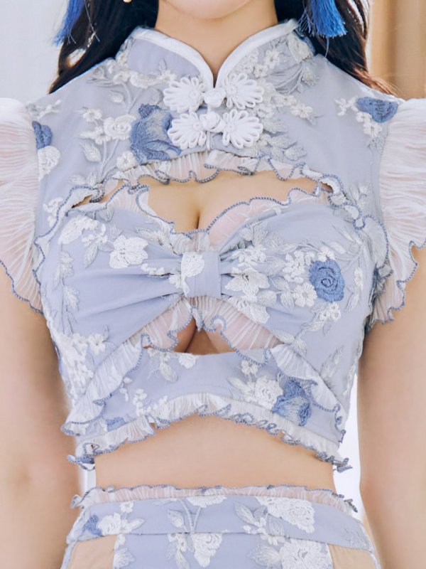 画像14: 【即日発送】【ハロウィン】リボンチャイナミニセットアップ【コスプレ4点セット】【XS-Mサイズ/3カラー】(SE01YN)[OF04]