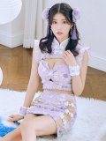 【即日発送】【ハロウィン】リボンチャイナミニセットアップ【コスプレ4点セット】【XS-Mサイズ/3カラー】(SE01YN)[YMT]