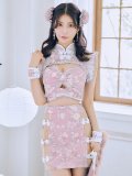 【即日発送】【ハロウィン】リボンチャイナミニセットアップ【コスプレ4点セット】【XS-Mサイズ/3カラー】(SE01YN)[YMT]