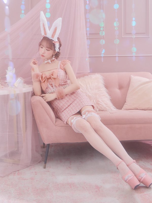 画像24: 【SALE!!】【即日発送】【ハロウィン】 ツイードバニーミニワンピ 【コスプレ5点セット】【S-Lサイズ/2カラー】[OF04]