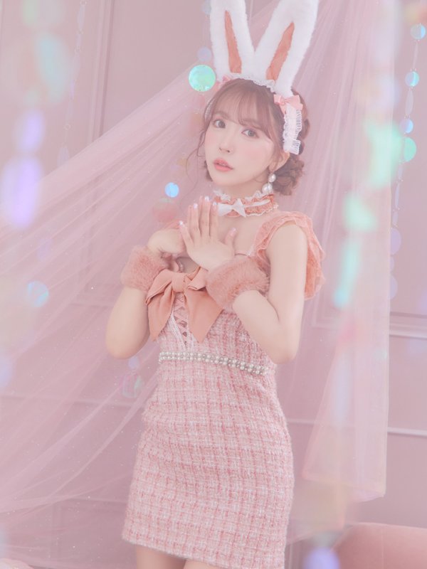 画像26: 【SALE!!】【即日発送】【ハロウィン】 ツイードバニーミニワンピ 【コスプレ5点セット】【S-Lサイズ/2カラー】[OF04]