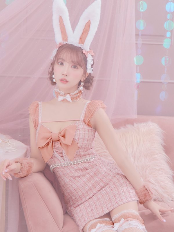 画像31: 【SALE!!】【即日発送】【ハロウィン】 ツイードバニーミニワンピ 【コスプレ5点セット】【S-Lサイズ/2カラー】[OF04]