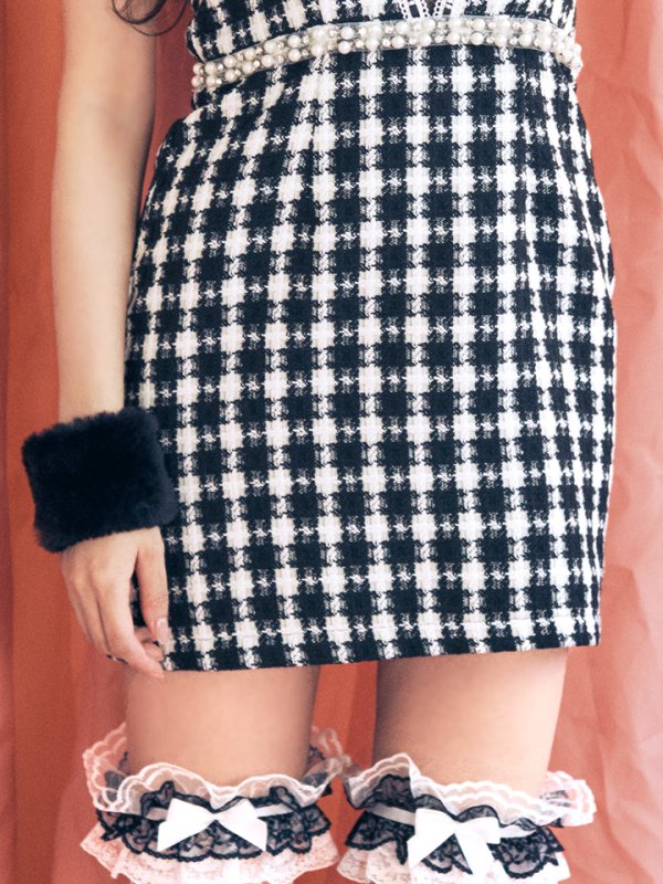 画像5: 【SALE!!】【即日発送】【ハロウィン】【LARME/ラルム掲載】 ツイードバニーミニワンピ 【コスプレ6点セット】【S-Lサイズ/2カラー】[OF04]